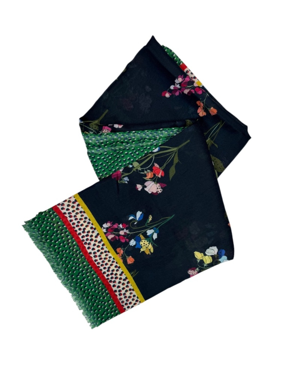 NWT Ted Baker Floral Scarf in Navy Multi